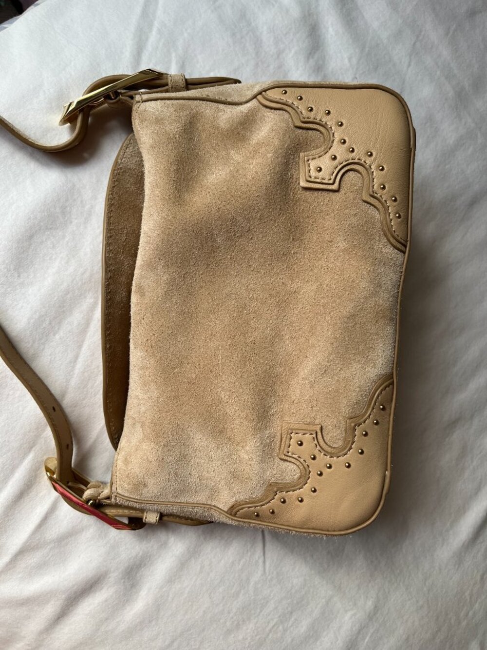 J. Crew Berkeley Small Shoulder Bag in Studded Leather and Suede NWT - Picture 3 of 8
